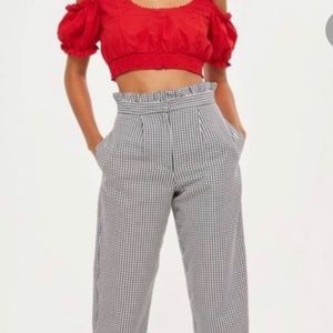 TopShop Womens Gingham Pants